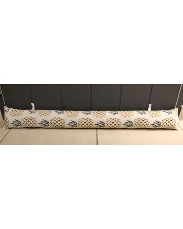 Boudin de porte 90 cm en tissu jacquard ananas or