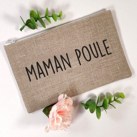 pochette maman poule, cadeau fête des mères, cadeau maman