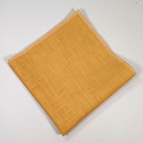 serviette de table en lin jaune moutarde