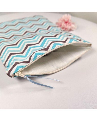 pochette molletonnée chevrons