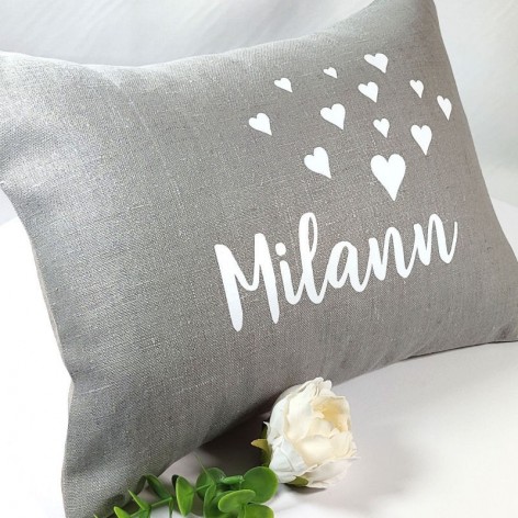 Coussin Personnalise Au Prenom De Bebe Made In France