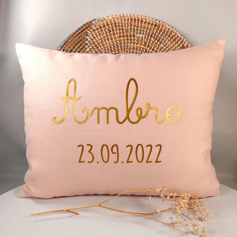 coussin de naissance personnalisé