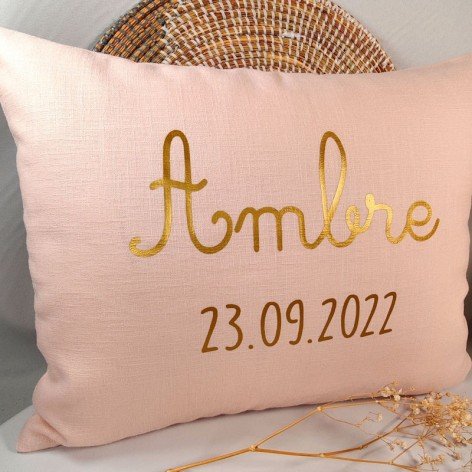 coussin de naissance personnalisé