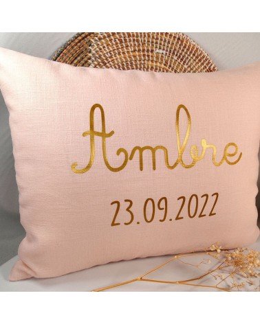 coussin de naissance personnalisé