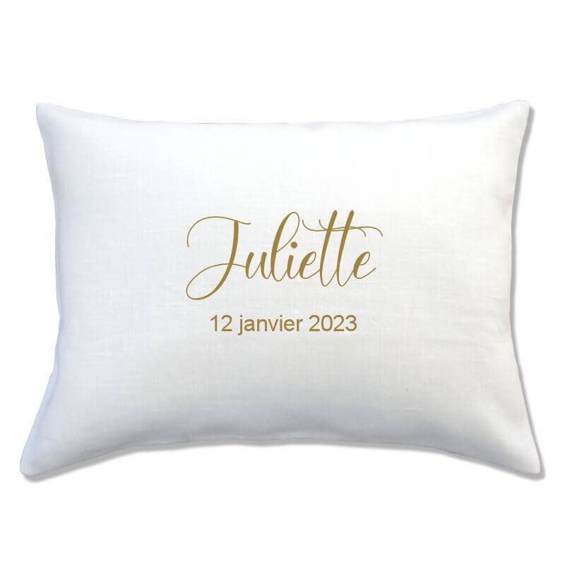 coussin de naissance personnalisé, souvenir de naissance