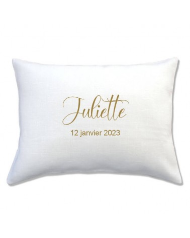 coussin de naissance personnalisé, souvenir de naissance