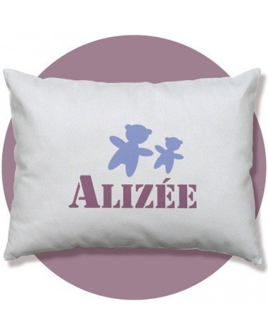 coussin prénom personnalisé bébé, nounours
