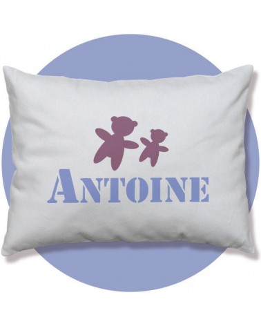 coussin prénom personnalisé bébé, nounours