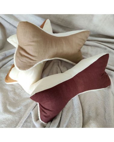 Coussin os de lecture en double gaze et sherpa, nombreux coloris