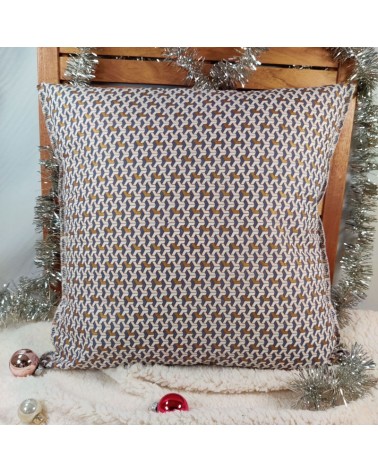 coussin graphique doré