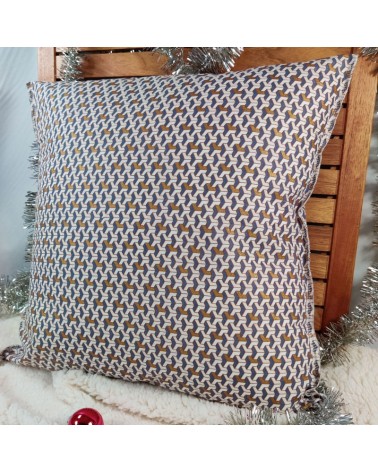 coussin graphique doré