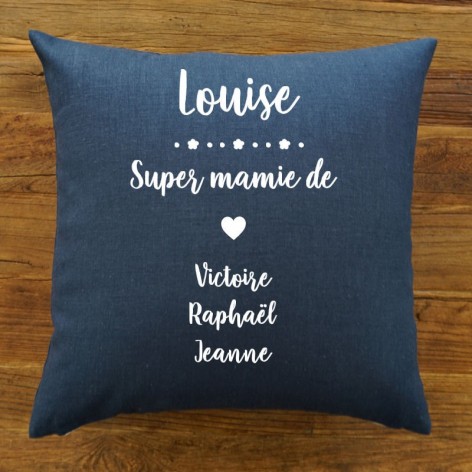 coussin personnalisé mamie fête des grand-mères
