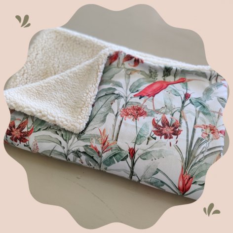 couverture naissance motif ibis