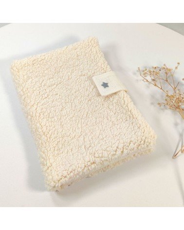 Protège carnet de santé sherpa et lin ivoire