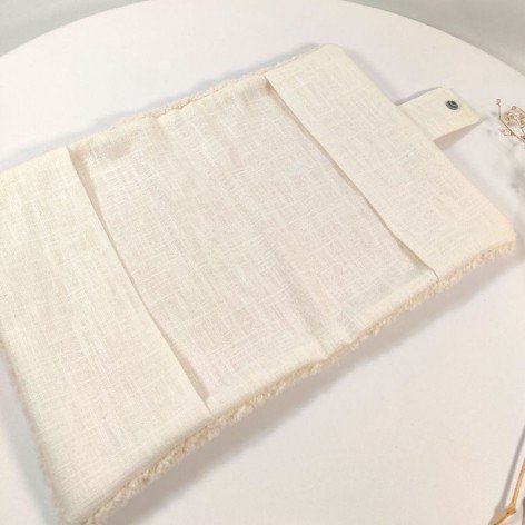 Protège carnet de santé sherpa et lin ivoire