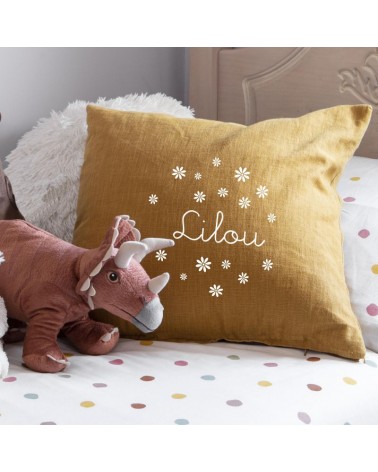 coussin personnalisé fleurs