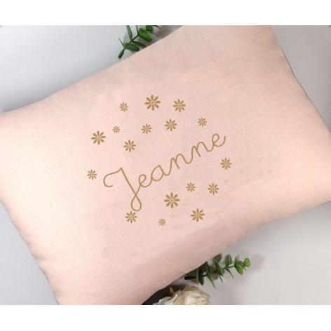 coussin personnalisé fleurs