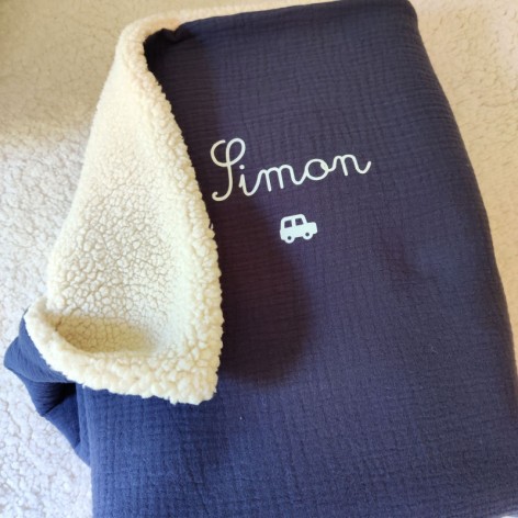 couverture enfant maternelle, couverture sieste personnalisée