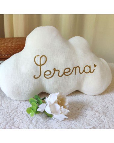 coussin nuage personnalisé en double gaze