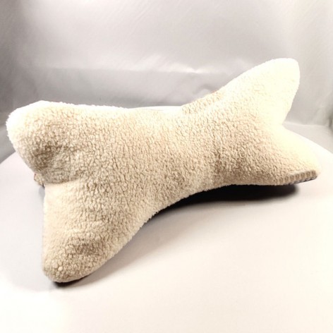 coussin os de lecture fausse fourrure sherpa moumoute
