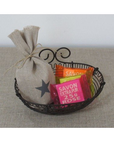 SACHET 3 SAVONS - ETOILE GRISE