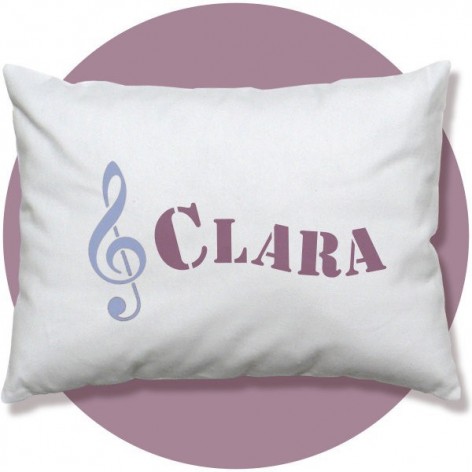 Coussin Personnalise Prenom Et Cle De Sol Cadeau Bebe Personnalise