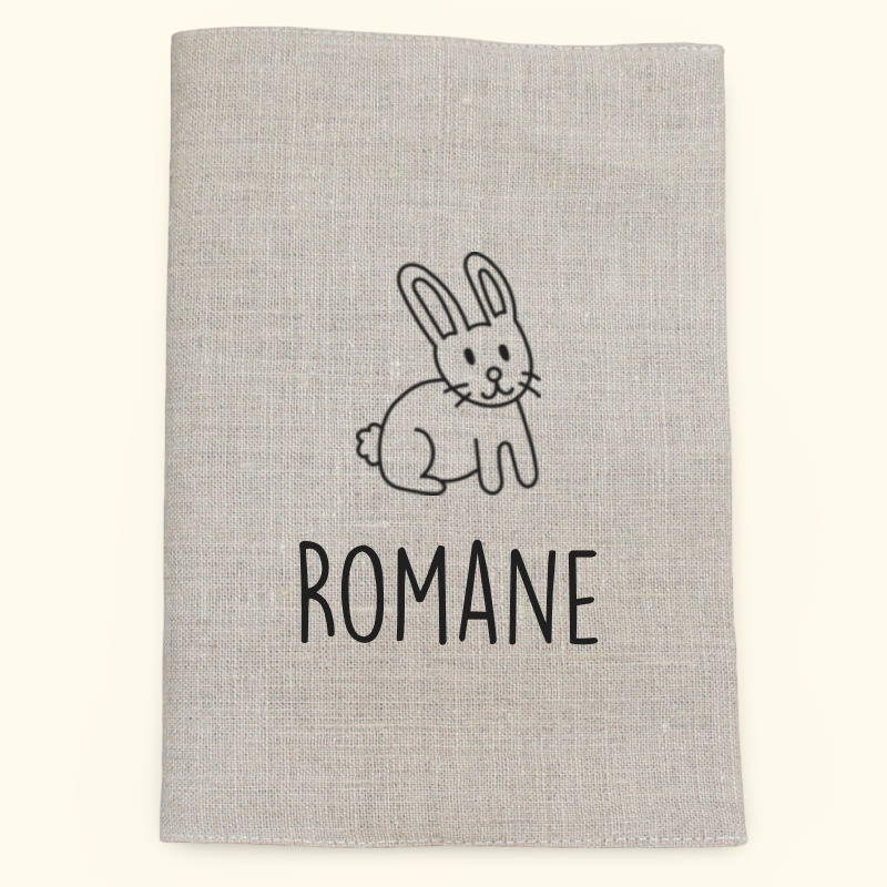 Protège carnet de santé personnalisé Lapin