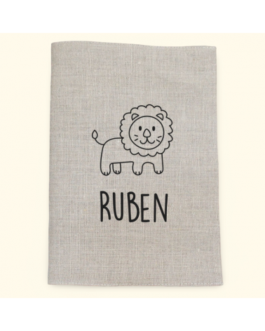 Protège carnet de santé personnalisé lion